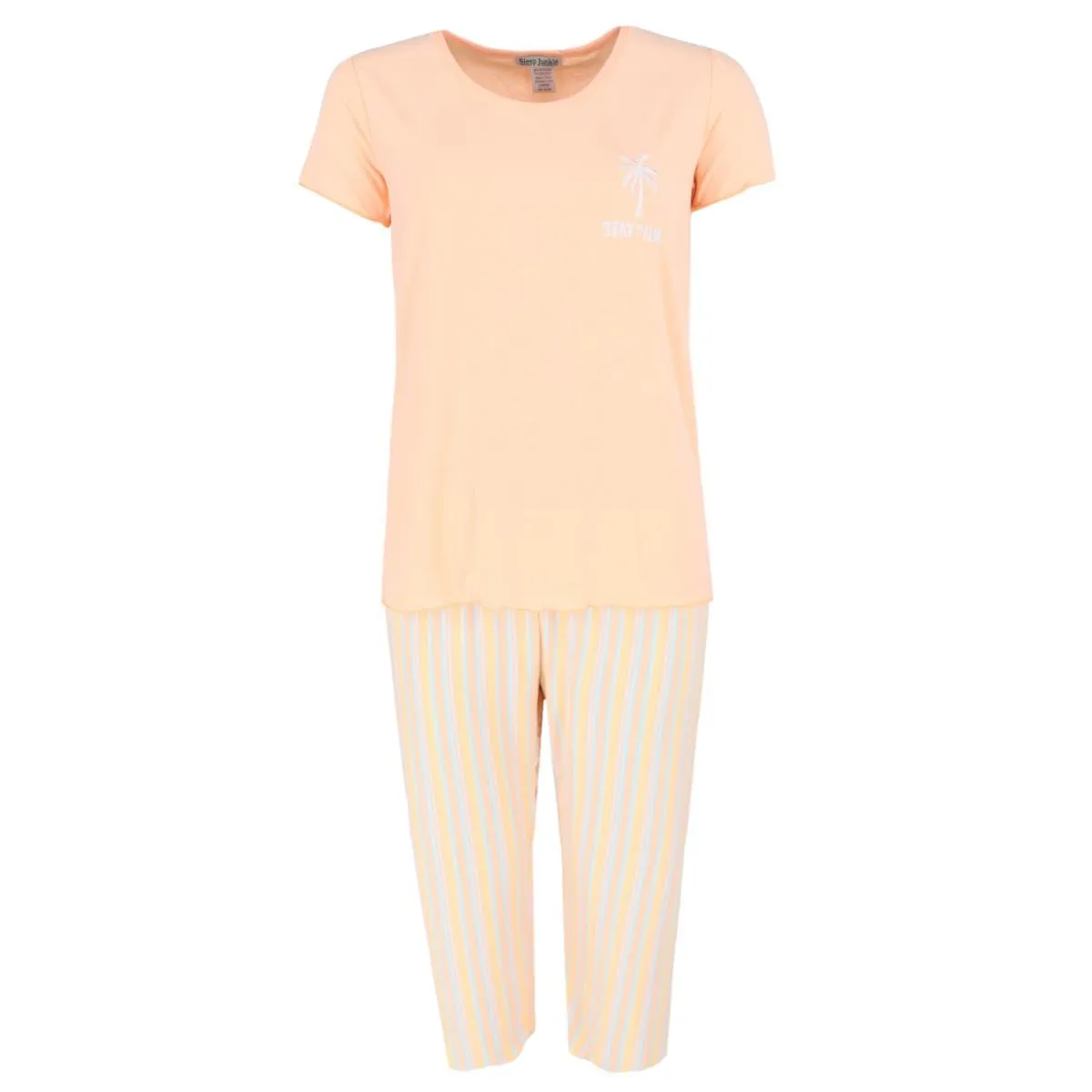 Sleep Junkie Women's Stay Palm Short Sleeve Capri Set