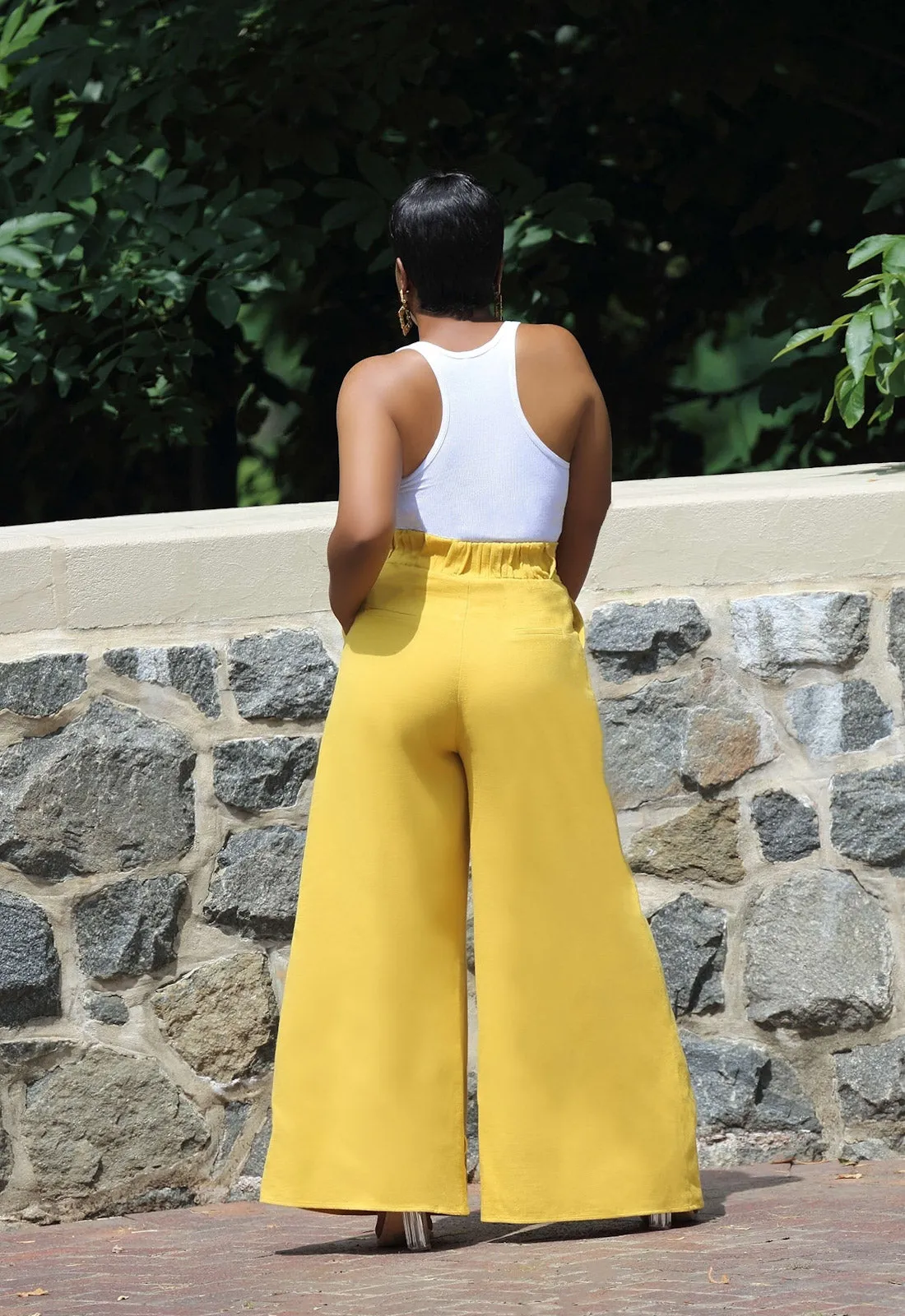 Sunny Luxe | Linen High Waist Trousers