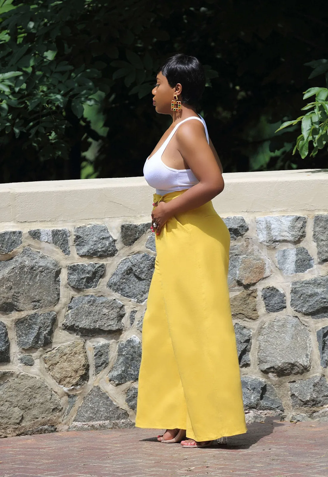 Sunny Luxe | Linen High Waist Trousers