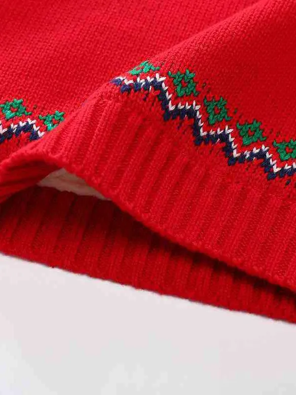 Toddler Boys Girls XMAS Reindeer/ Santa Fleece-lined Sweater