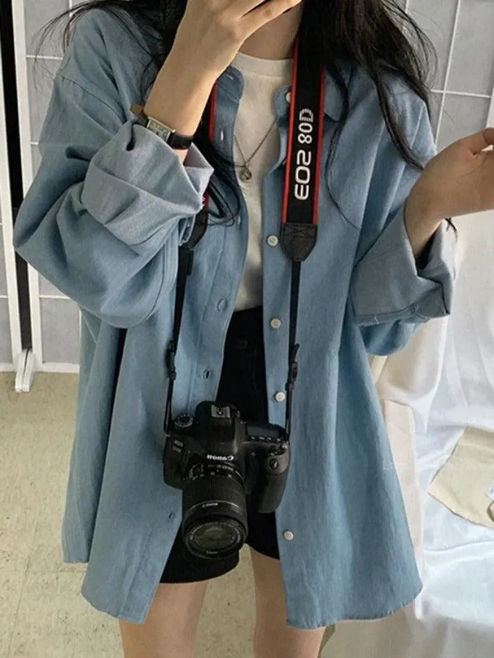 Uniwim ootd Vintage Lapel Neck Long Sleeve Blouse