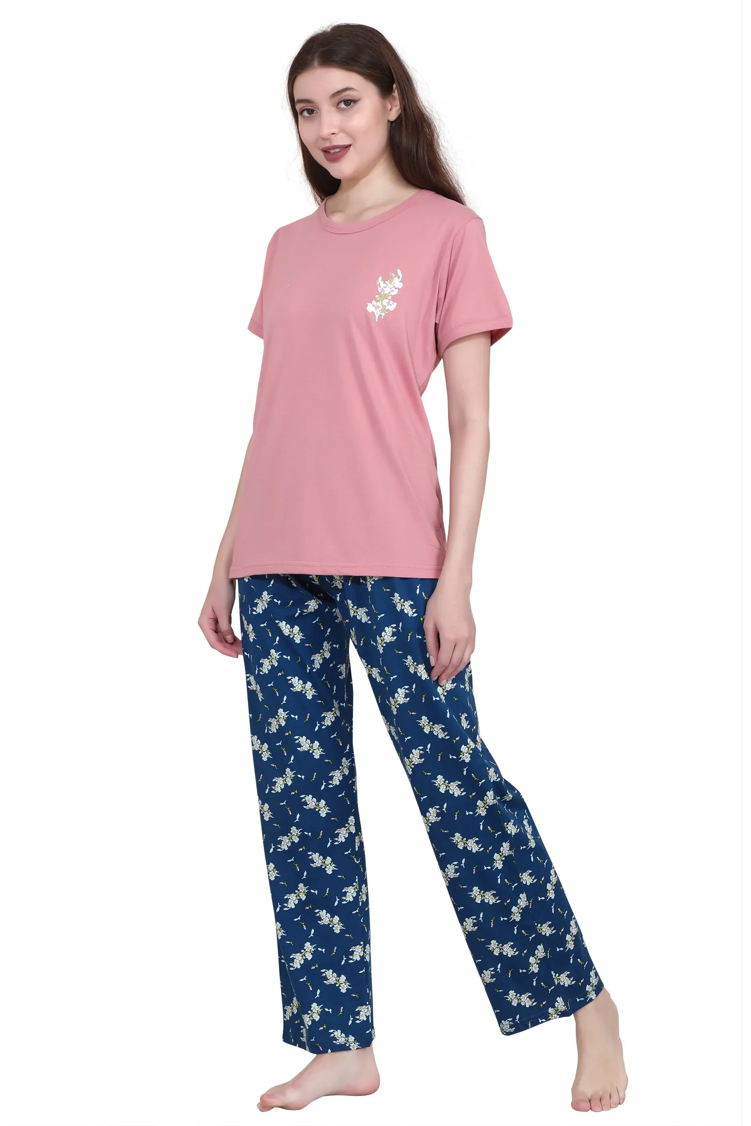 Velure Abstract All Over Floral Prints Pajama Set