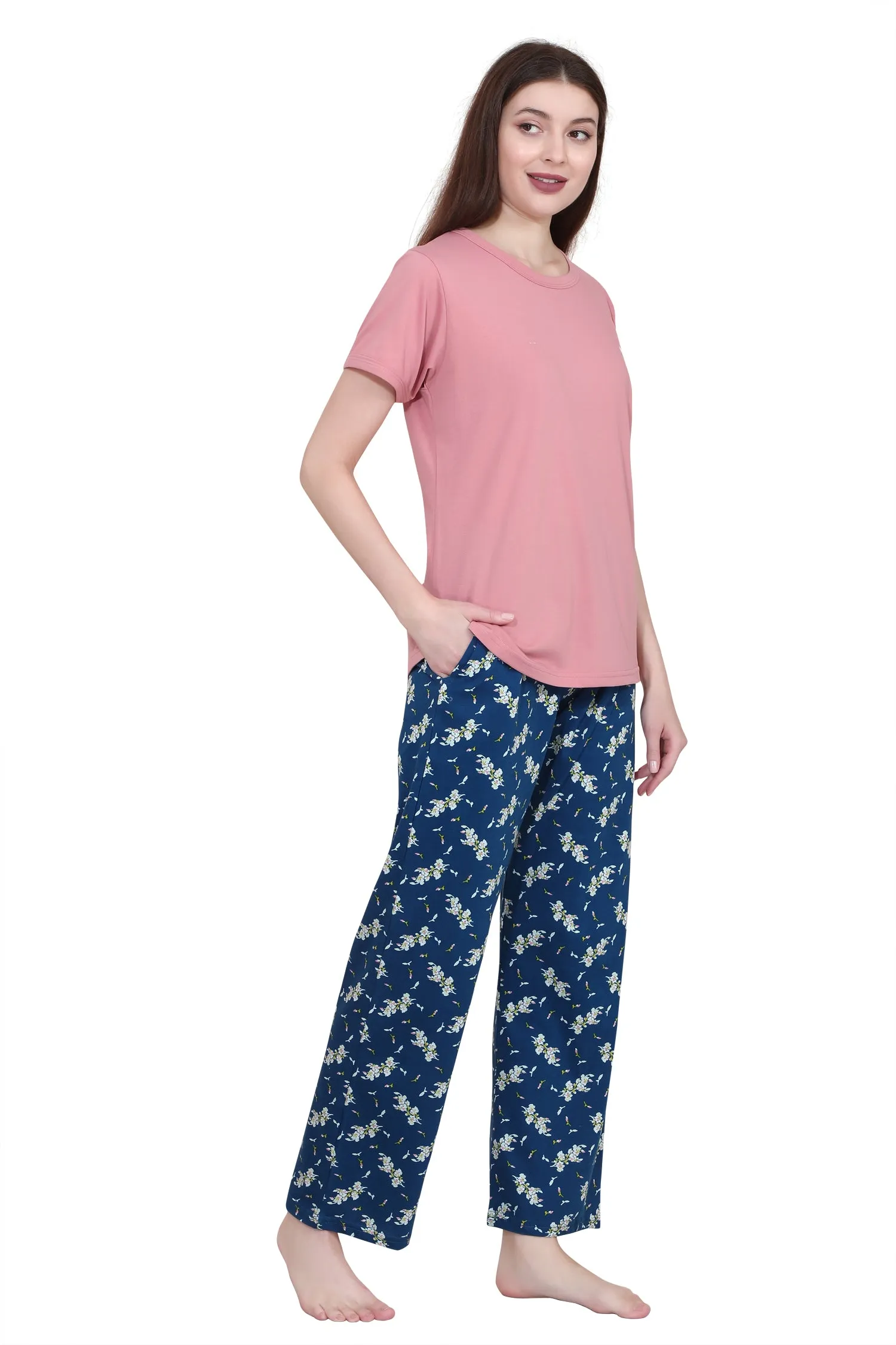 Velure Abstract All Over Floral Prints Pajama Set