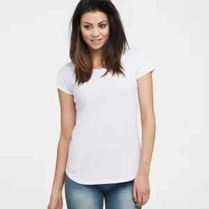 Womens Scoop Neck Tee 'Back Neck Logo'