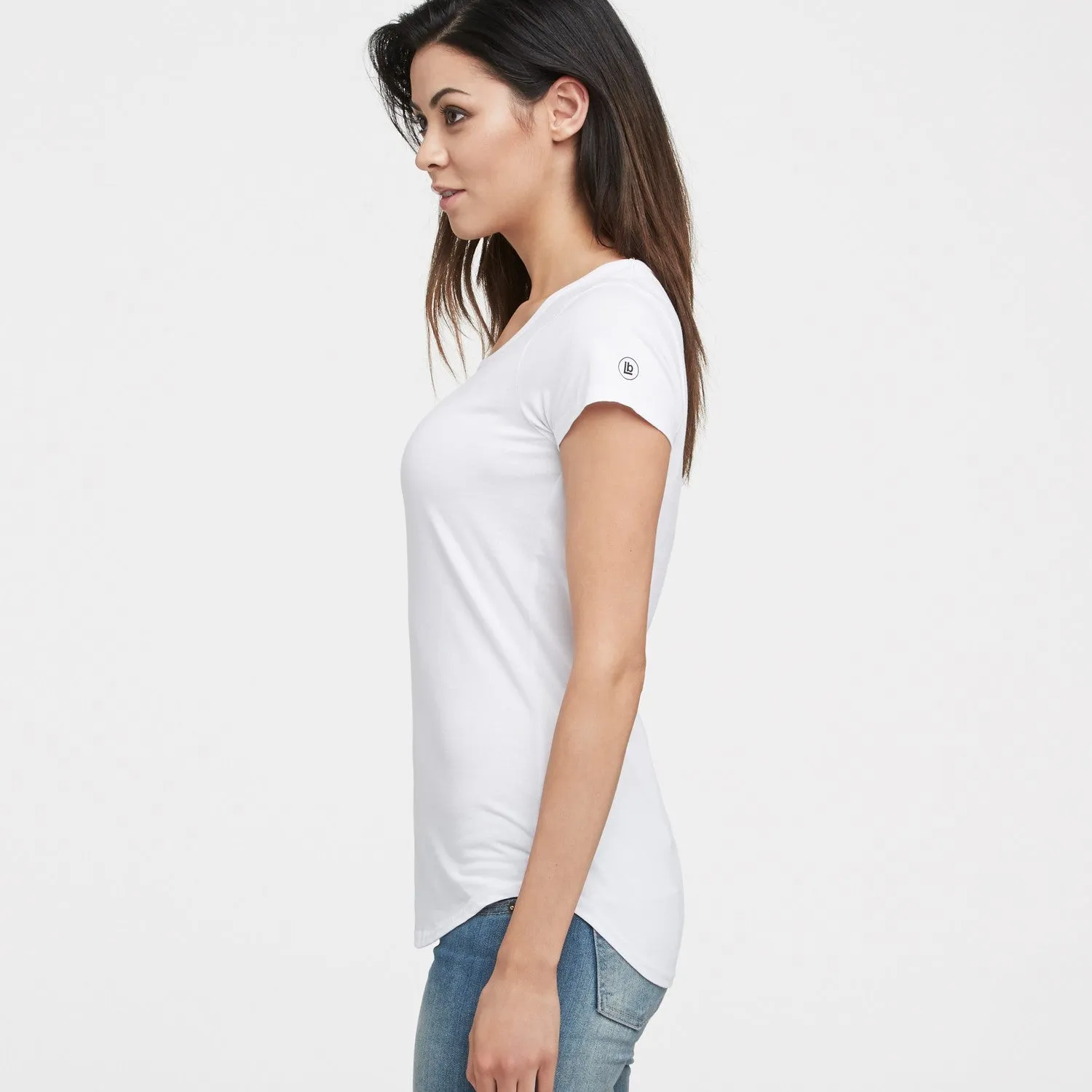 Womens Scoop Neck Tee 'Back Neck Logo'